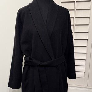 Everlane Women's Black Belted Coat size 2